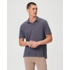 PAIGE - SHELTON LINEN POLO SHIRT IN ROYAL HAZE M187B64-B398