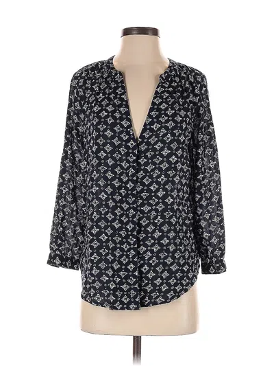 Pre-owned Paige 3/4 Sleeve Blouse In Black