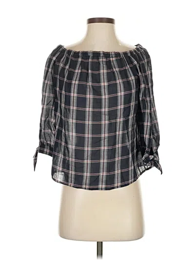 Pre-owned Paige 3/4 Sleeve Blouse In Black