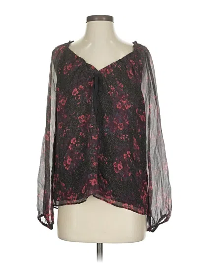 Pre-owned Paige 3/4 Sleeve Blouse In Black