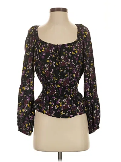 Pre-owned Paige 3/4 Sleeve Blouse In Black