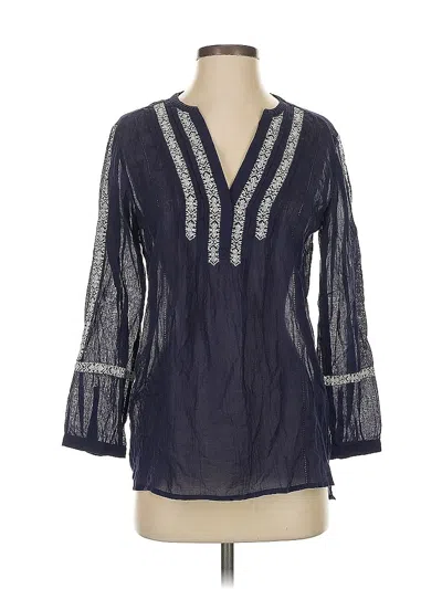 Pre-owned Paige 3/4 Sleeve Blouse In Blue