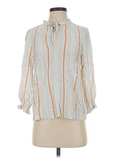 Pre-owned Paige 3/4 Sleeve Blouse In Blue