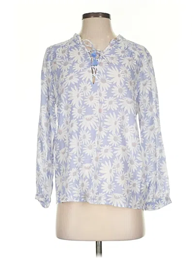 Pre-owned Paige 3/4 Sleeve Blouse In Blue