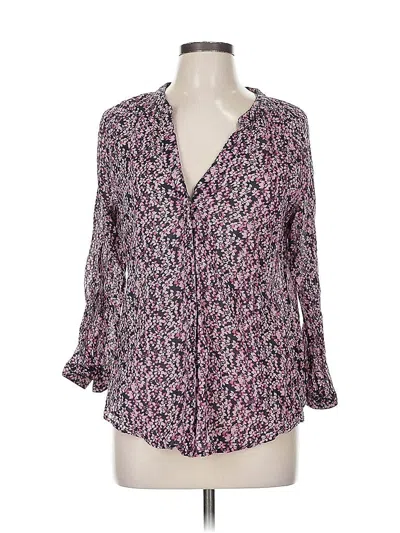 Pre-owned Paige 3/4 Sleeve Blouse In Purple
