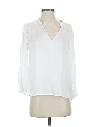 Pre-owned Paige 3/4 Sleeve Blouse In White