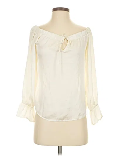 Pre-owned Paige 3/4 Sleeve Blouse In White