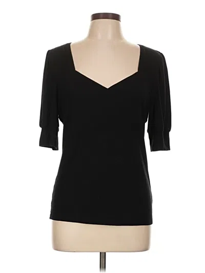 Pre-owned Paige 3/4 Sleeve Top Black Sweetheart Neckline Tops