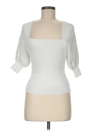 Pre-owned Paige 3/4 Sleeve Top Ivory Square Neckline Tops