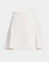 Paige Adaline Denim Mini Skirt In Contrast Ecru