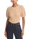 Paige Aeris Rib Cable Stitch Top In Soft Camel