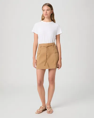 Paige Ainsley Skirt High Rise Pant In Brown