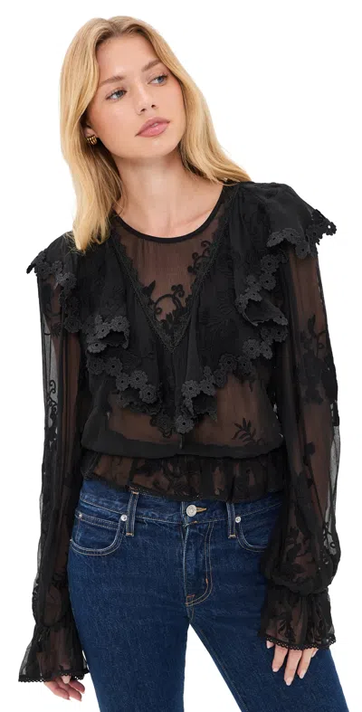Paige Akari Silk Blouse Black