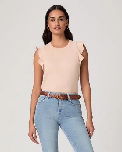 Paige Alaria Flutter Sleeve Top In Pink