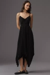 Paige Alessandra V-neck Pleated Maxi Dress In Black