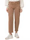 Paige Alexis Cargo Vintage Pants In Canewood In Brown