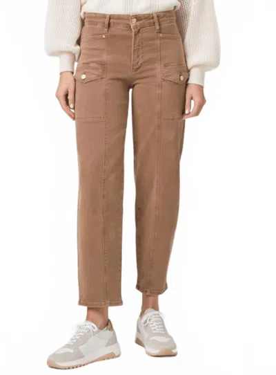 Paige Alexis Cargo Vintage Pants In Canewood In Brown