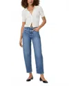 Paige Alexis Covered Button Fly Jean In Le Club In Multi