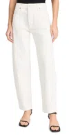 Paige Arellia High-rise Barrel Jeans In Tonal Ecru