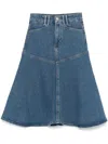 Paige Alice A-line Denim Skirt In Blue