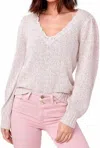 Paige Alicia Pullover Sweater In Ivory Multi In Pink