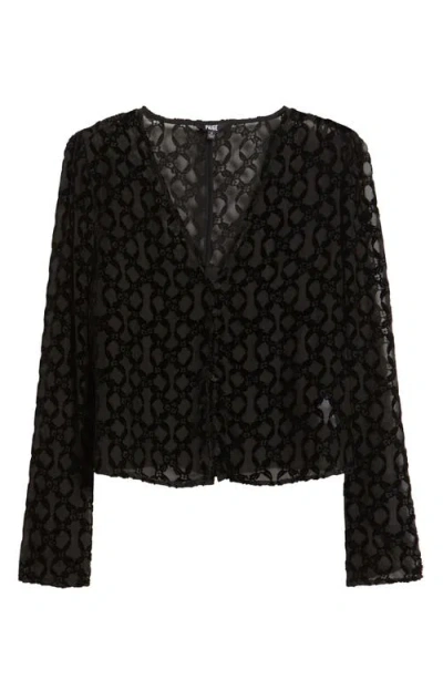 Paige Amaya Silk Blend Shirt In Black