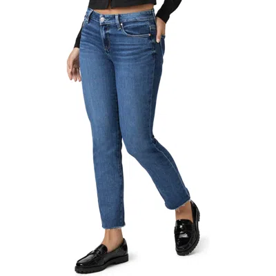 Paige Amber Raw Hem Straight Leg Ankle Jeans In A Capella