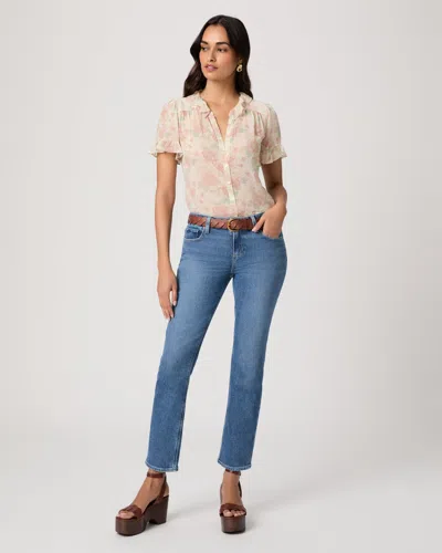 Paige Amber Straight Jean In Pattern