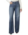 Paige Charlie High Rise Flare Leg Jeans In Mixtape In Blue