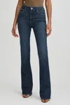 Paige Ancient Blue High Rise Flared Jeans In Ancient Blue