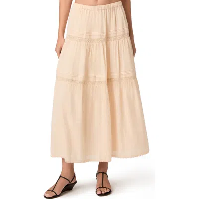 Paige Andres Tiered Maxi Skirt In Neutral