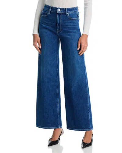 Paige Aneesa High Rise Wide Jeans In Amalfi Tide In Blue