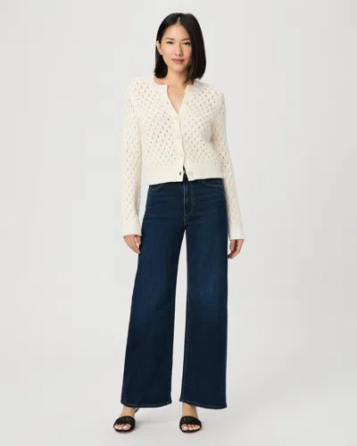 Paige Anessa 28 Inch Petite Wide Leg Jean In White
