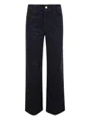 Paige Anessa Corduroy Jeans 31 With Stitch Utility Pockets Navy In Blue