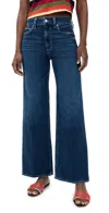 Paige Leenah Wide Ankle Jean In Narrative In Blue