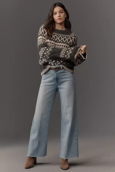 Paige Anessa High-rise Wide-leg Jeans In Blue
