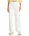Paige Anessa 31 High Rise Raw Hem Jeans In Tonal Ecru