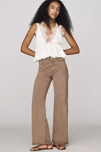 Paige Wide-leg Trousers In Brown