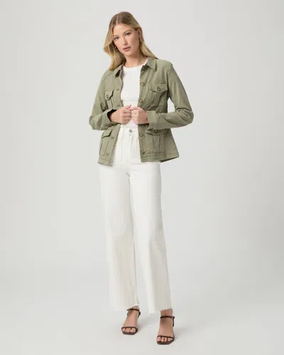 Paige Anessa 31 Inch Wide Leg High Rise Pant In White