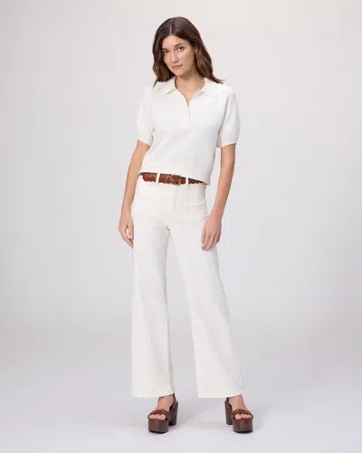Paige Anessa 31 Inch Wide Leg Jean In White