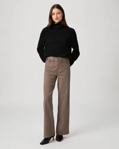 Paige Anessa 31 Inch Wide Leg Jean In Black
