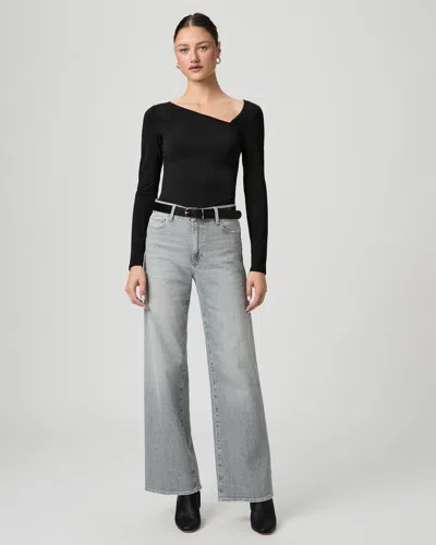 Paige Anessa 31 Inch Wide Leg Jean In Gray