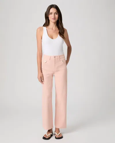 Paige Anessa 31 Inch Wide Leg Jean In Pink