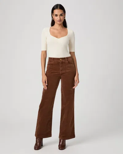 Paige Anessa 31 Inch Wide Leg Pant In Brown