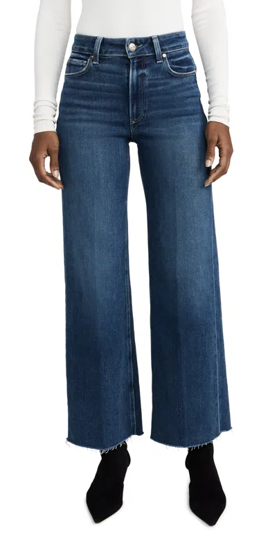 Paige Anessa 31 Jeans With Raw Hem Arpeggio In Blue