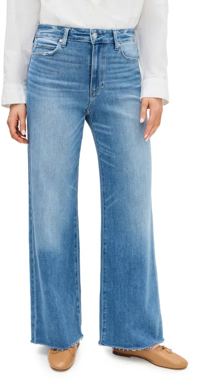 Paige Anessa 31 Jeans With Raw Hem Mesmerize In Blue