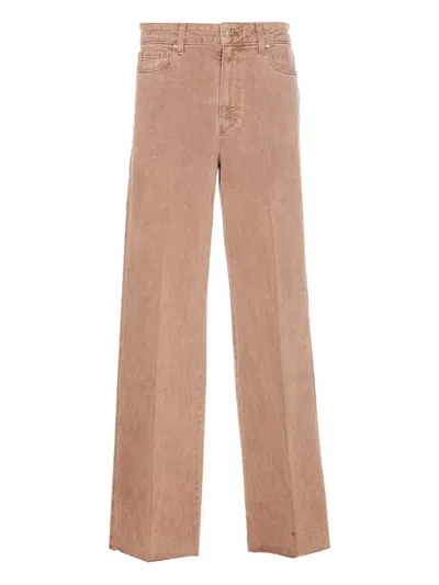 Paige Anessa 31 Logo-patch Jeans In Brown