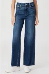 Paige Petites Anessa High Rise Wide Leg Jeans In Foreign Film In Blue