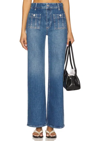 Paige Anessa 31" With Seamed Patch Pockets Jean In Paley