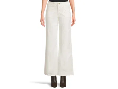 Paige Anessa 31in Welt Utility Pkts Raw Hem In White